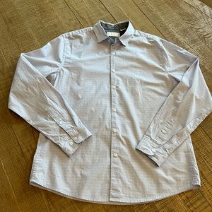 Men’s, size L, Claiborne collared shirt baby blue and white